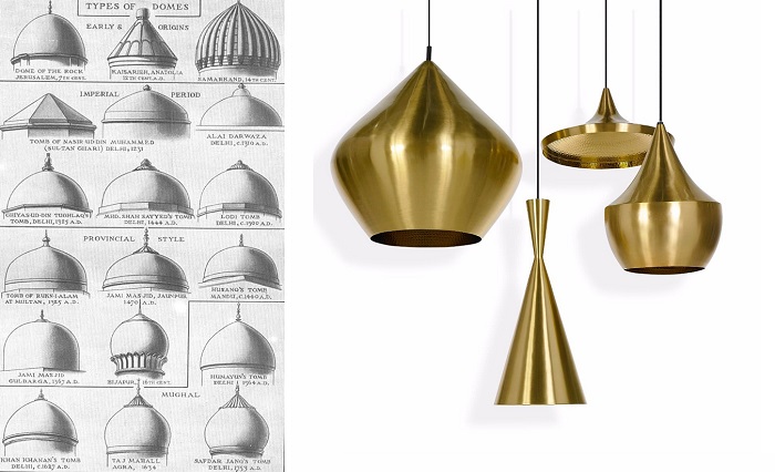 Indian Architecture Domes - Beat Lights Bras Exterior Brass Interior