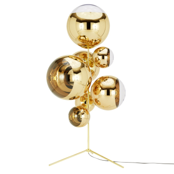 Mirror Ball Stand Chandelier Floor Lamp - Gold