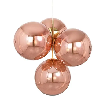 Globe Chandelier Small - Copper LED
