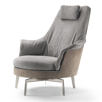 Guscioalto Light Lounge Chair - Swivel