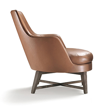 Guscioalto Lounge Chair - Wooden Legs