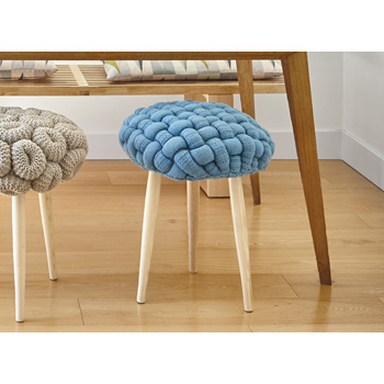 Knitted Blue Stool