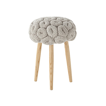 Knitted Gray Stool