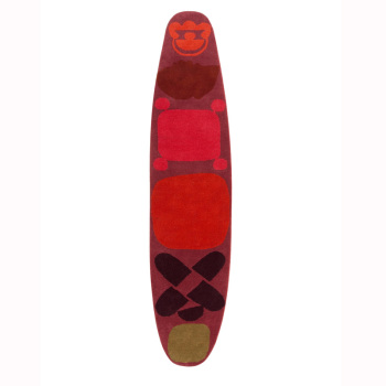 Surf Race Indico Red Rug