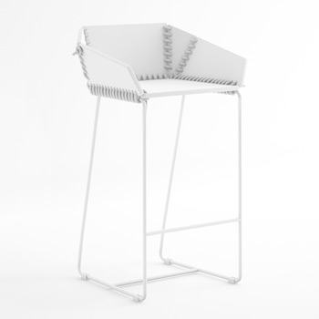 Textile Counter Stool with Backrest