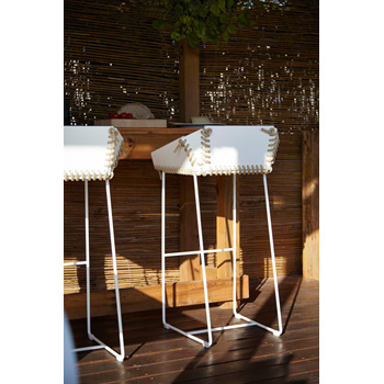 Textile Counter Stool with Backrest