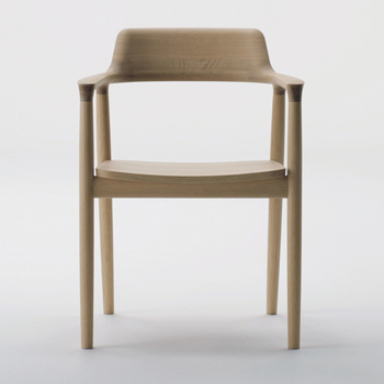 Hiroshima Dining Chair with Arms - Wooden Seat