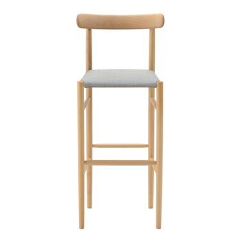 Lightwood Bar Stool - Cushioned Seat with Back