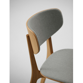 Roundish Dining Chair - Cushioned Seat-Back
