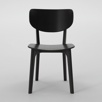 Roundish Dining Chair - Wooden Seat
