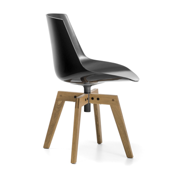 Flow Dining Chair - 4-Leg Oak