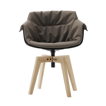 Flow Slim Dining Chair - 4-Leg Oak