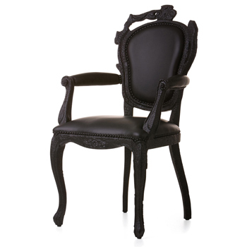 Smoke Dining Chair with Arms - Quickship