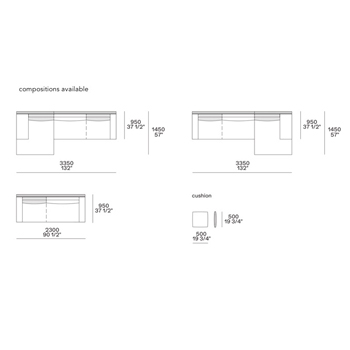 Mondrian Sectional Sofa - Quickship