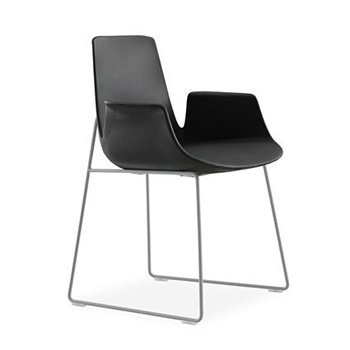 Ventura Dining Chair - Metal Base - with Arms