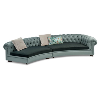 Chester Line Sectional Sofa - Curved
