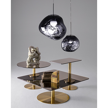 Flash Circle Small Table - Brass