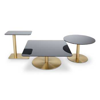 Flash Circle Small Table - Brass