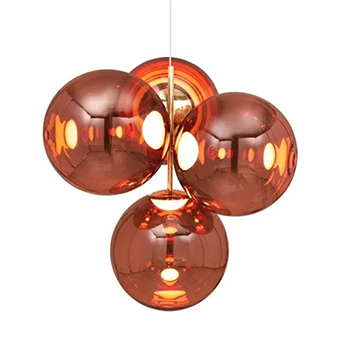 Globe Chandelier Small - Copper LED