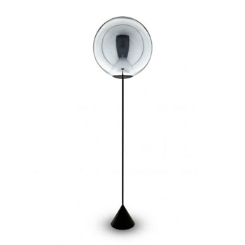 Globe Cone Slim Floor Lamp LED - Silver