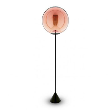 Globe Cone Slim Floor Lamp LED - Copper