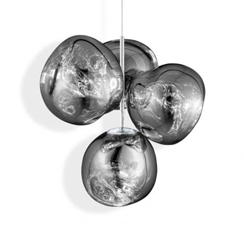 Melt Small Chandelier - Silver 