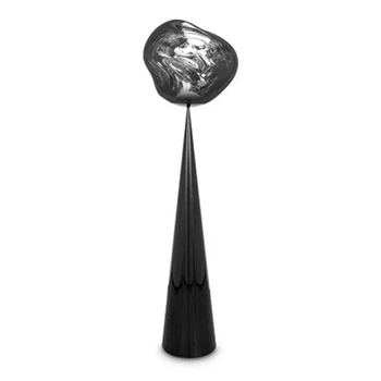 Melt Cone Fat Floor Lamp - Silver