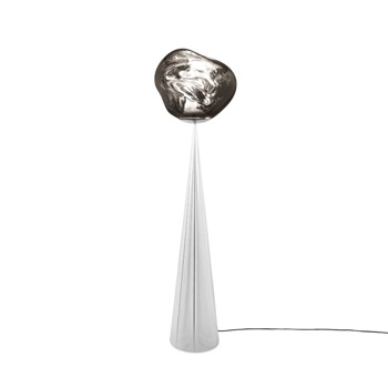 Melt Cone Fat Floor Lamp - Silver/Silver