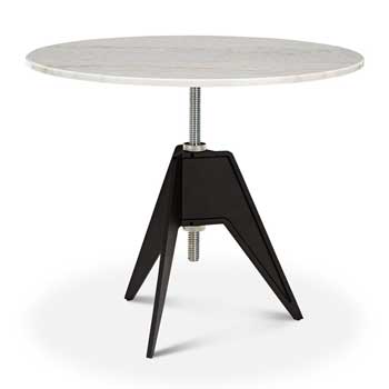 Screw Cafe Table Round - White Marble