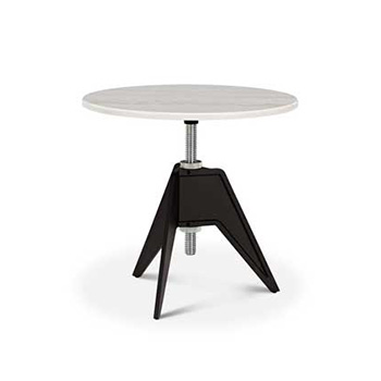 Screw Small Table - White Marble