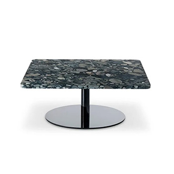 Stone Coffee Table Square - Black Pebble