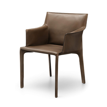 Saddle Dining Chair with Arms