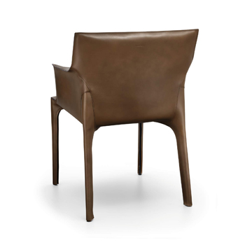 Saddle Dining Chair with Arms